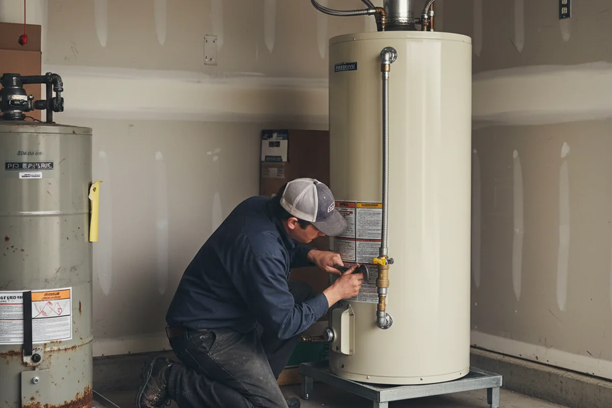 Water heater and shutoff valve replacement in Dennis Port